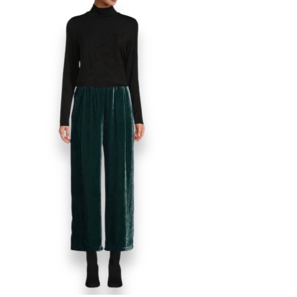 Eileen Fisher Gray Wide Ankle Pleat Pull On Pants Womens Size Large - Picture 4 of 14